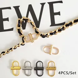 4pcs Adjustable Metal Buckles For Chain Strap Bag Shorten Shoulder Crossbody Bags Hardware Accessories Wholesale