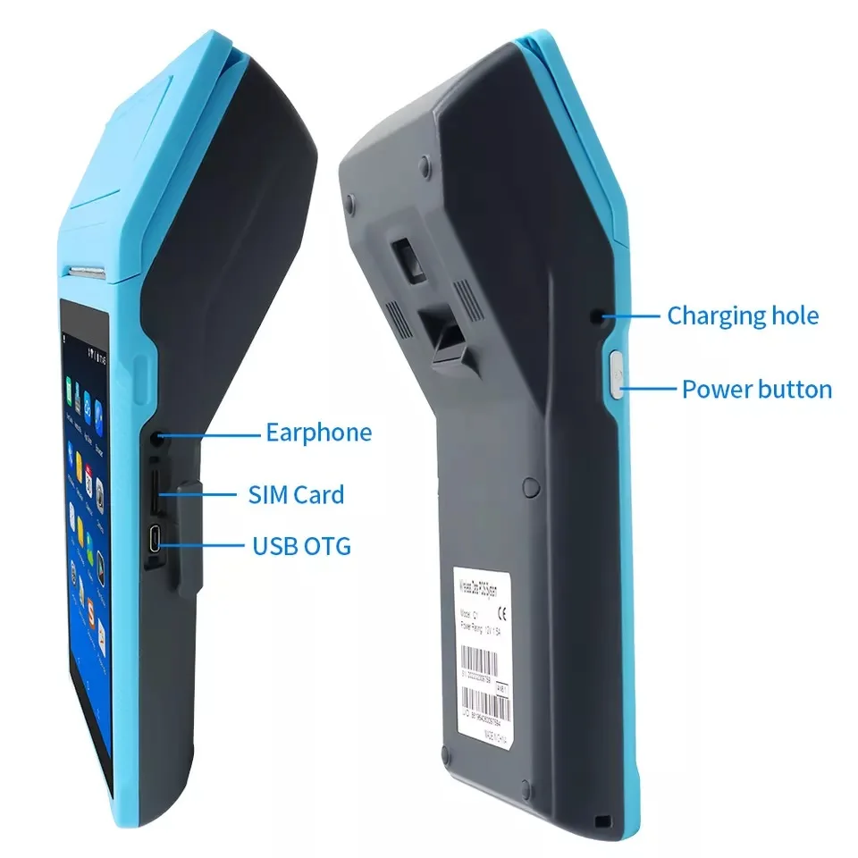 Q1 Pos 모바일 POS 기기 3G 4G Wifi POS 휴대용 티켓 발권기 5.5인치 투표 POS 단말기 프린터
