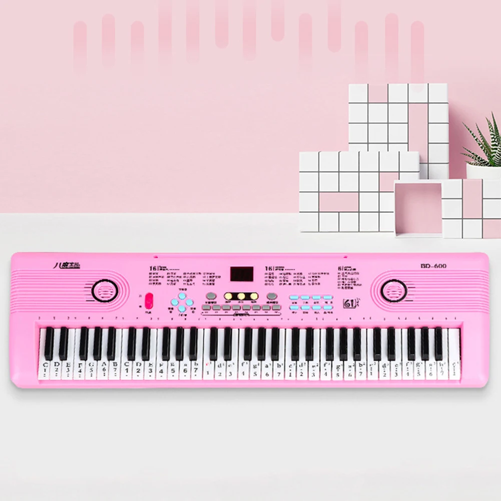Electronic Musical Instrument 61 Keys Digital Electronic Piano Professional Portable Electronic Piano Keyboard with Microphone