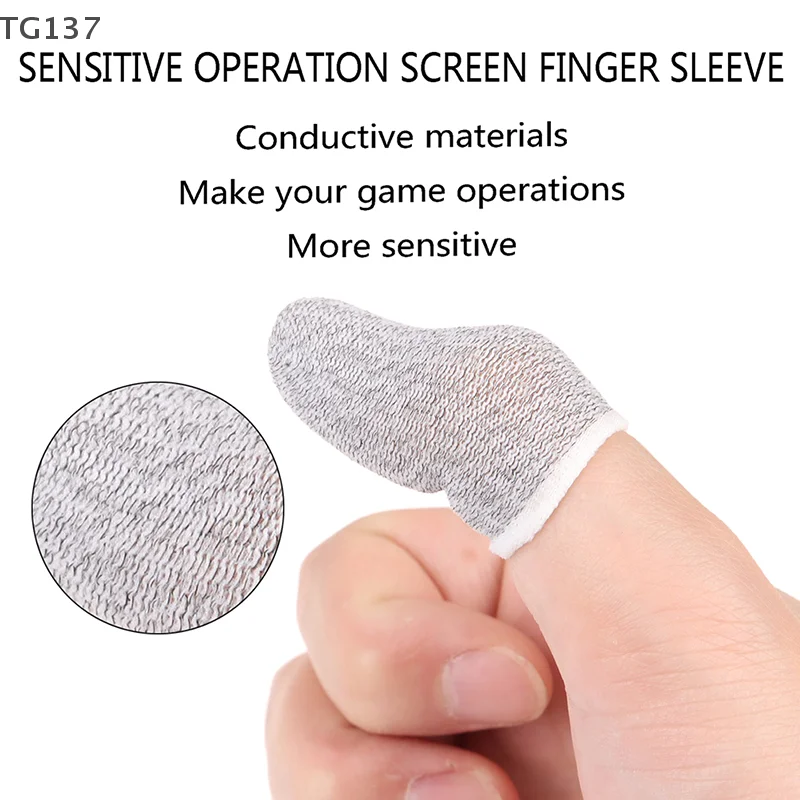 Touch Screen Sweat-Proof Gaming Finger Sleeves - Pack of 10