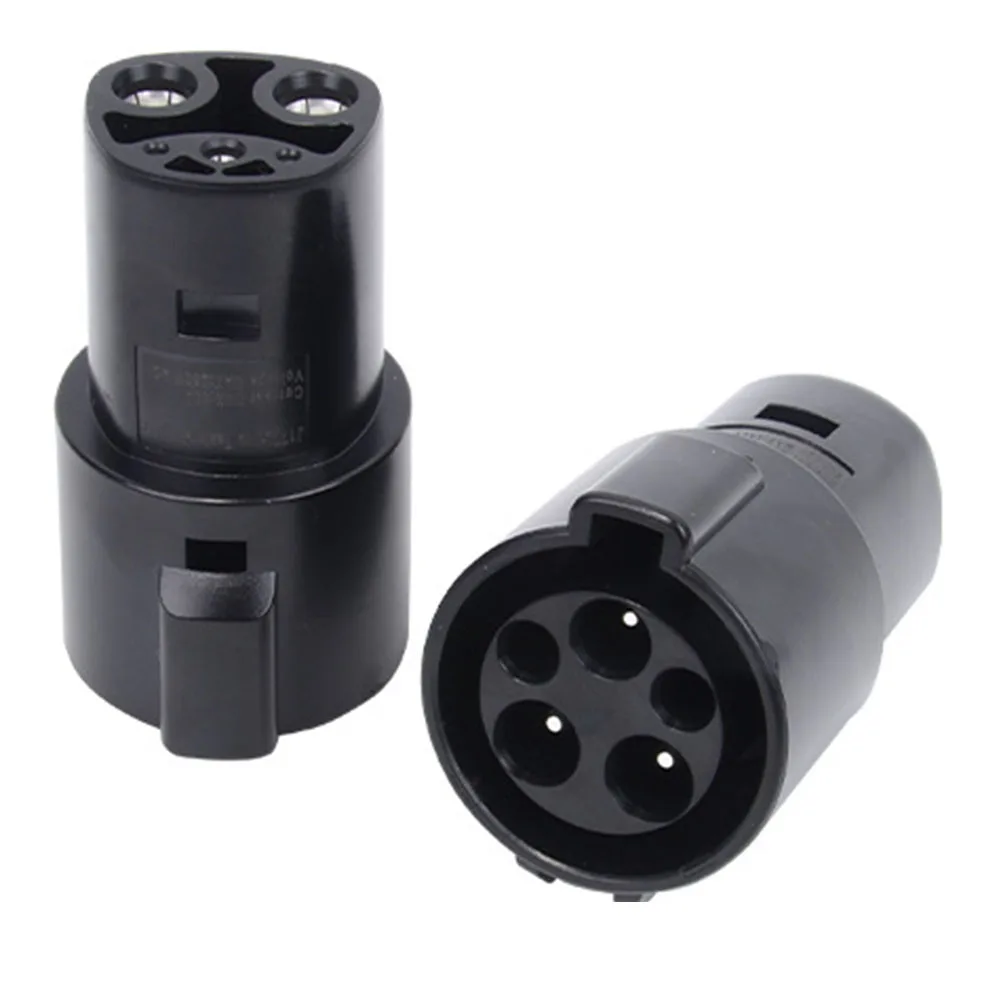 

1pcs Car Charging Adapter Adapter 220-225V AC SAE J1772 Charger For Tesla Model 3 Y S X EV Public Charging Adapter 60A 250V