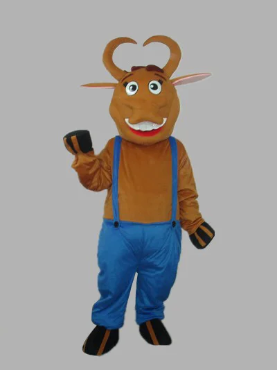 

New Adult Character Big Teeth Bull Mascot Costume Halloween Christmas Dress Full Body Props Outfit Mascot Costume