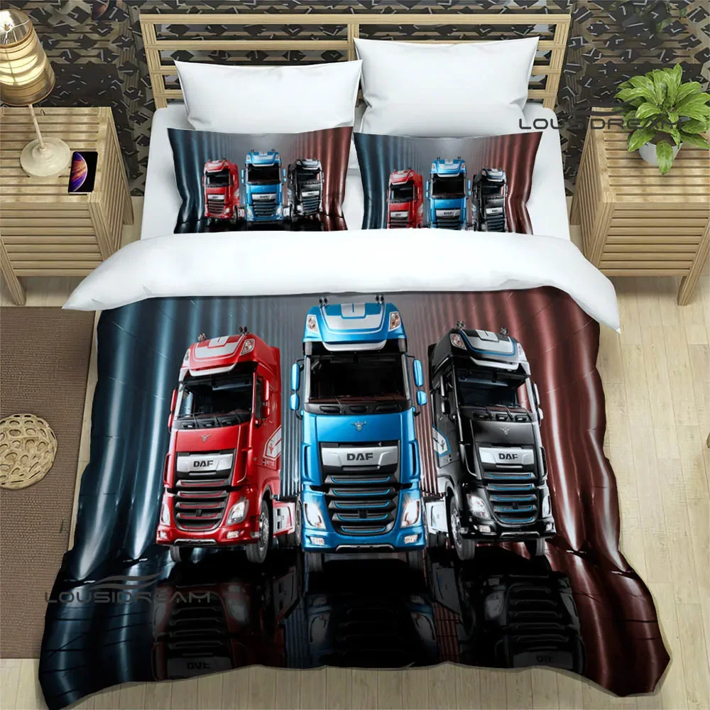 3D DAF truck Retro printed Bedding Sets exquisite bed supplies set duvet cover comforter set bedding set luxury birthday gift 2