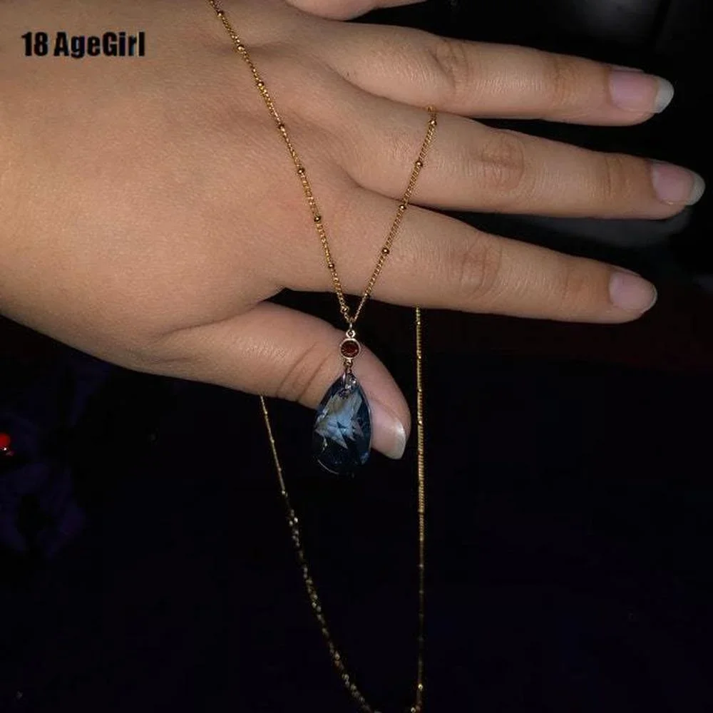 Howl Inspired Necklace Hauru Necklace Blue Austria Crystal Anime Cosplay Necklace Anime Jewelry Pendant