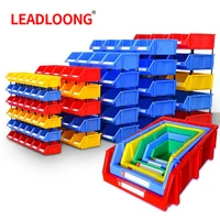 LEADLOONG X1 12pcs 180*120*80mm/7.09*4.72*3.15inch Plastic Stackable Storage Bins Small Tool Component Box for Garage 1