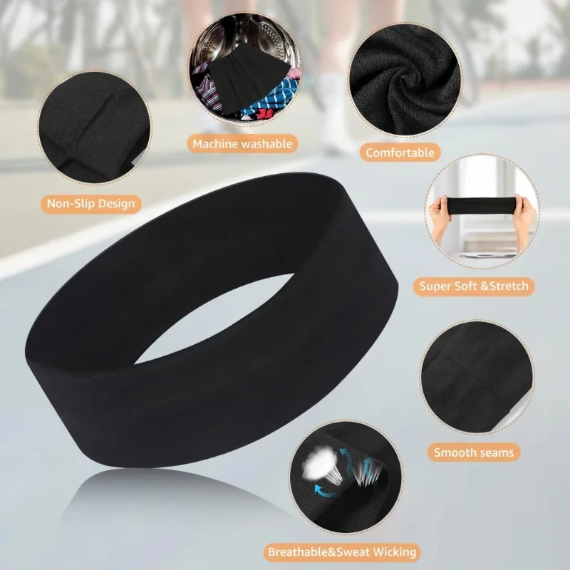 Sport Headbands for Women Simple Basic Solid Color Sports Yoga Headband to Absorb Sweat Yoga Outdoor Running Sweat Hairbands
