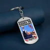 1/2pcs Trump 2024 Flag Key Ring Stainless Steel Shooting Makes Me Stronger Key Holder for Men Women Gifts for MAGA Supporters 1