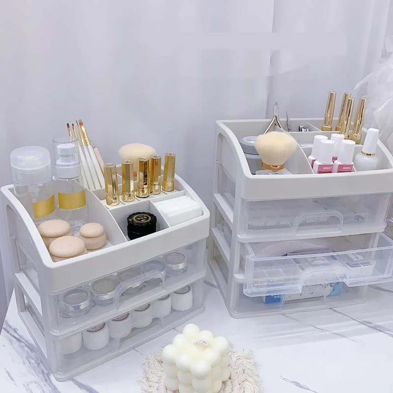 メイク、ネイルアート収納ボックスセット petitprice コスメ収納ケース【Mサイズ】メイクボックス ジェル