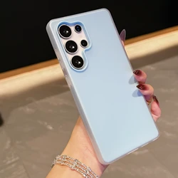 Candy Color Matte Jelly Hard Shockproof Phone Case - Galaxy S23 Ultra (Sky blue)