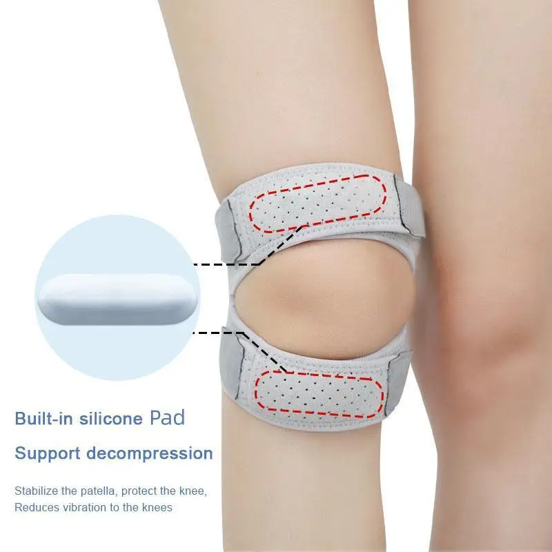 

1Pcs Dual Patella Knee Strap Belt Adjustable Knee Support Pads Sports Protector Band Running Jumper Gym Exercise Patella Brace