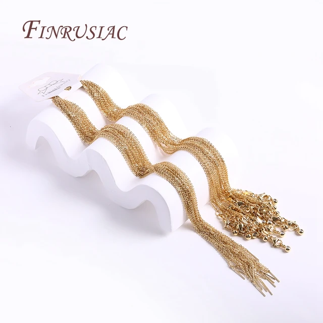 Wholesale 18K Real Gold Plated Adjustable Thin Chains Brass Metal Necklace/Bracelet  Chains For Jewelry Making Supplies - AliExpress