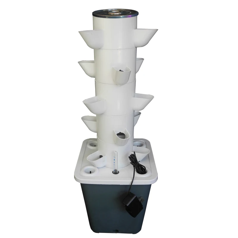 DIY Home Garden Balcony Vertical Tower Planter Detachable PP Colonization Cups Farm Greenhouse Hydroponic Grow System