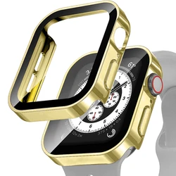 Premium Glass+Case Screen Protector Cover for Series 9 45MM (Plating - Gold)