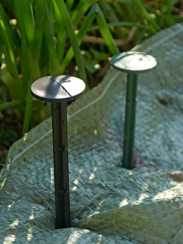 50pcs/lot Garden Ground Nail 11 16 20mm Greenhouse Film Weed Prevention Ground Cloth Sunshade Fly Net Mulch Fix Tools PP Plastic