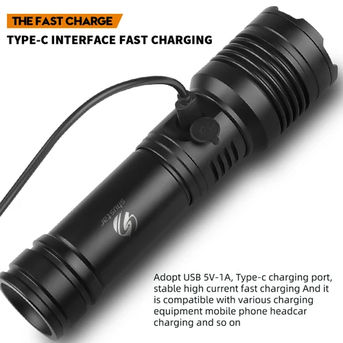 16 코어 XHP160 높은 전원 손전등 LED 토치 랜 턴 알루미늄 합금 전술 손전등 방수 Zoomable 사냥 조명 5
