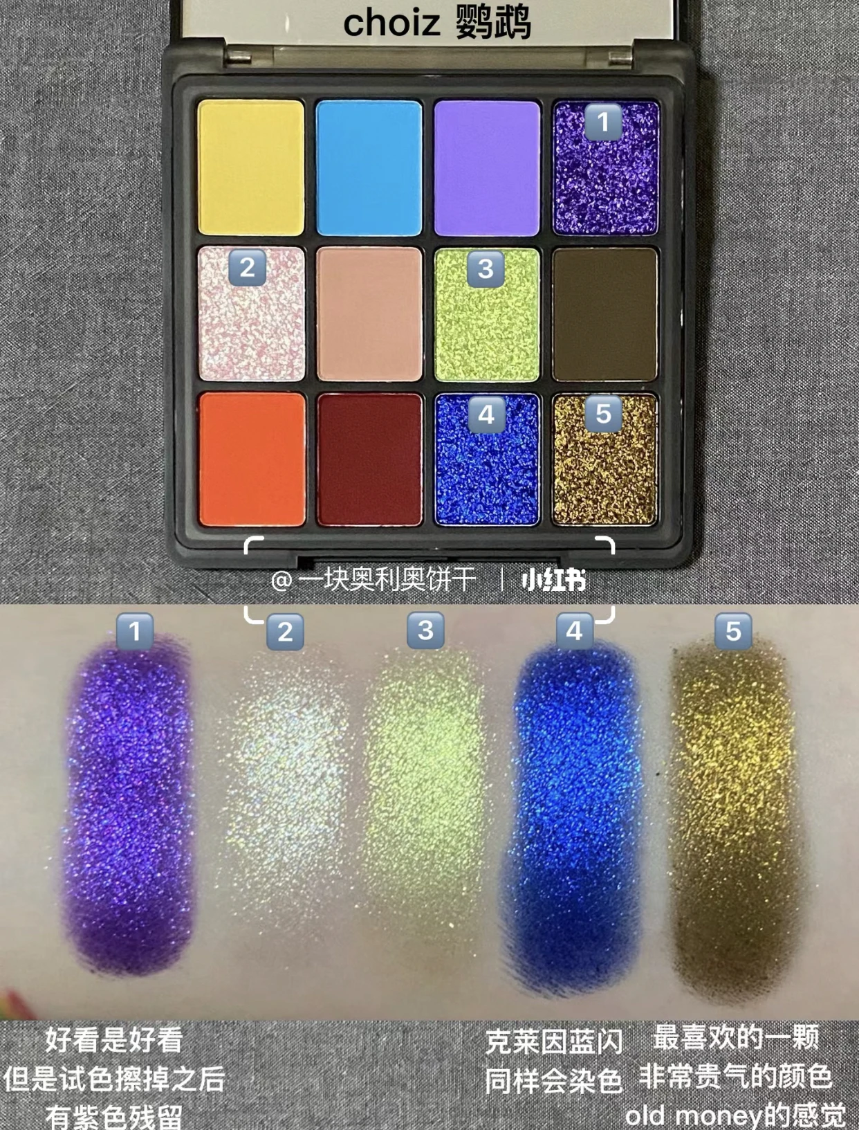 CHOIZ BEAUTY Parrot Play Makeup Twelve-color Eyeshadow Tray Matte Gloss Waterproof Eyeshadow Eye Makeup