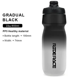 Lightweight Taste - Free Outdoor Sports Bicycle Water Bottle (Black 650ML)