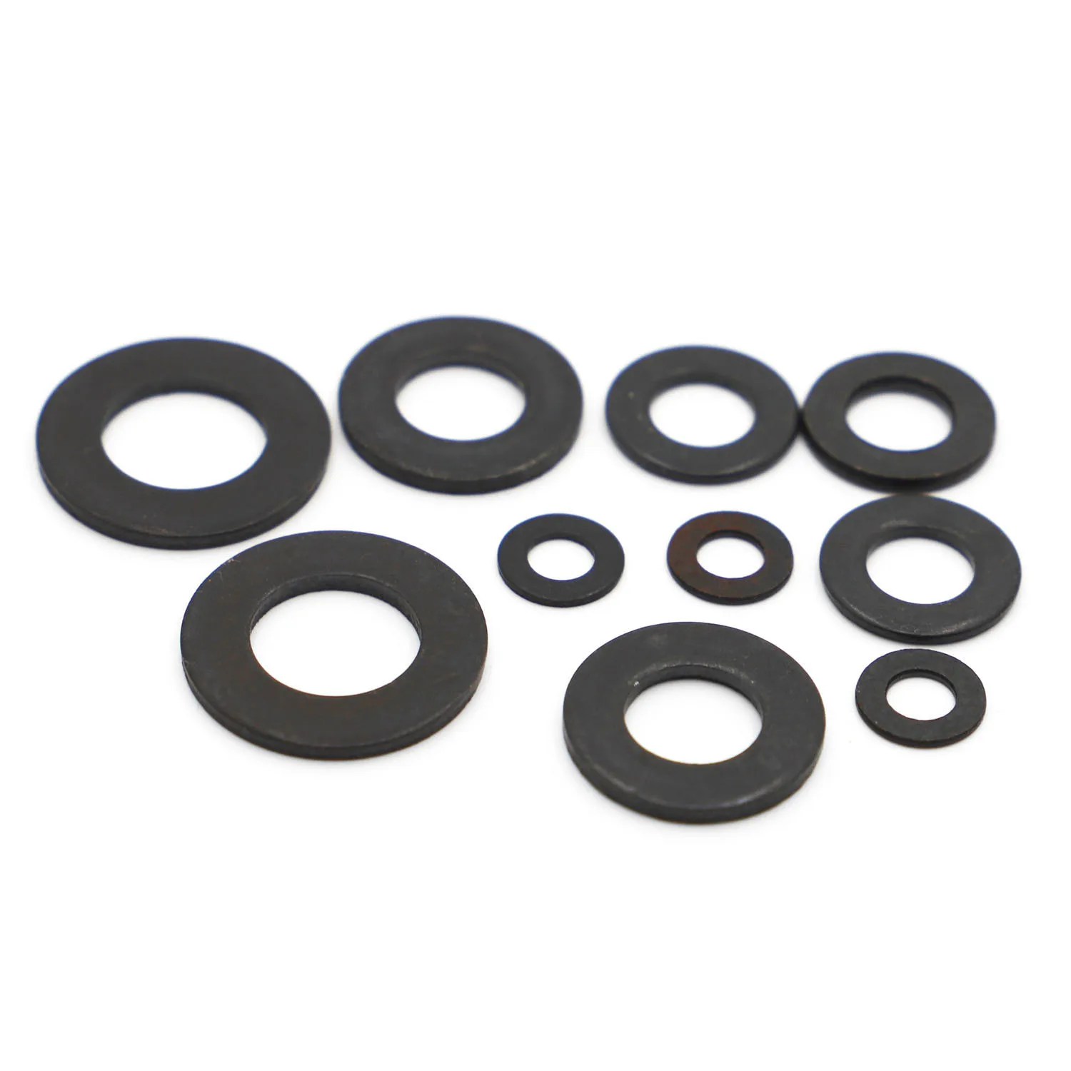 

5-50pcs M2 M2.5 M3 M4 M5 M6 M8 M10 M12 M14 M16 M20 M22 M24 GB97 Black Grade 8.8 Carbon Steel Flat Washer Plain Gasket Pad DIN125