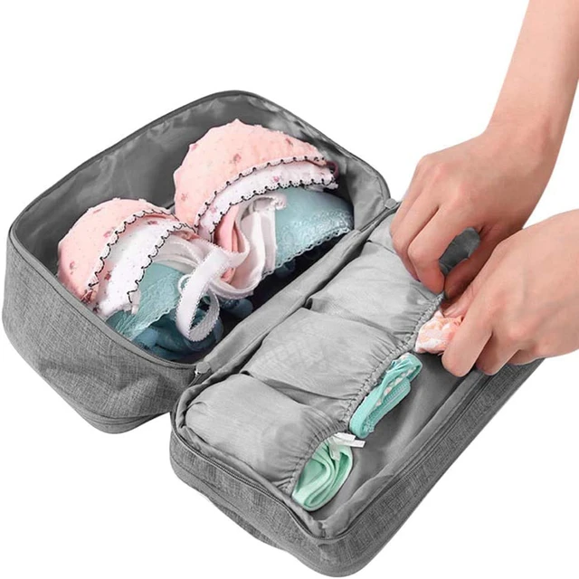 Travel Bra Organizer Underwear Storage Bag Women Men Socks