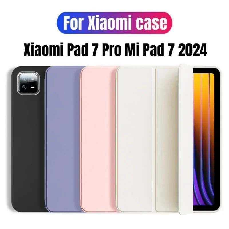 For Xiaomi Pad 7 Case 2024 Flip Stand PU Protective Cover