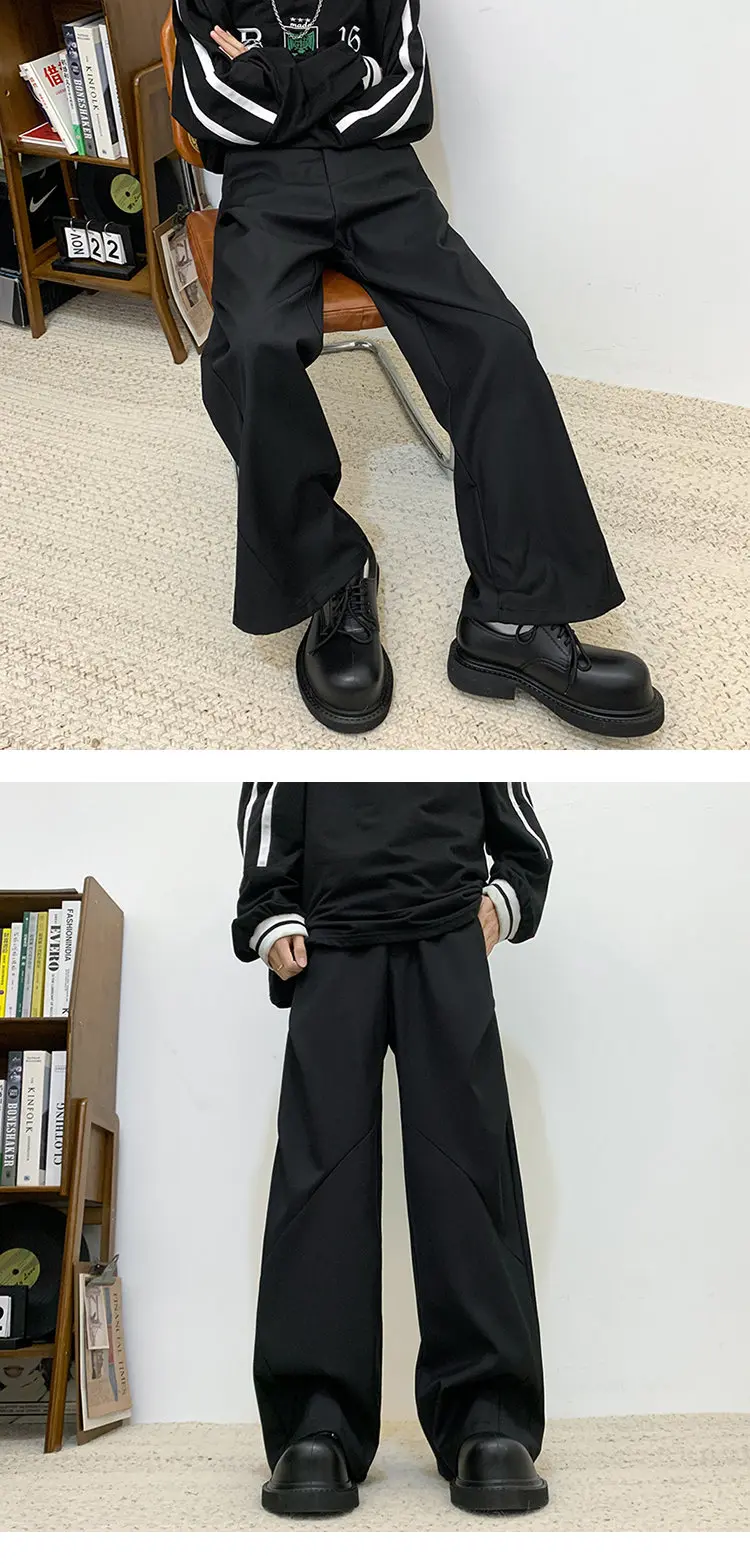 Description Picture 6 of itemLUZHEN Fashion Elegant Loose Straight Casual Pants Men's 2024 New Solid Color Original Male Pleat Trousers Free Shipping LZ2259