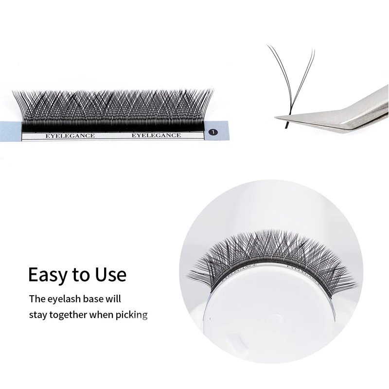 

EYELEGANCE 2D YY Lashes Fake Eyelashes Individuals Lashes B/C/D 8-15mm Natural Soft Eyelashes Extension Supplies Makeup