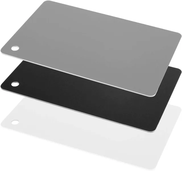 Scheda Bilanciamento Bianco E Grigio 18% | 30x30 Cm Pieghevole | Con Borsa | Per Fotografia Digitale E Video - Foto 12