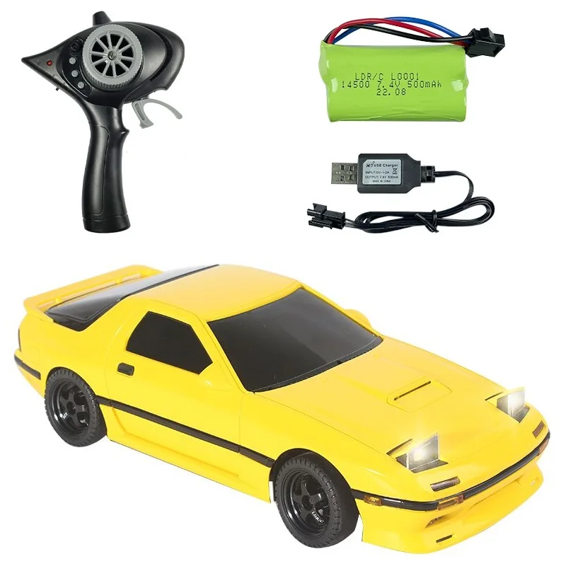 

LDRC A01 A02 RX7 NSX RTR 1/18 2.4G 2WD RC Car Drift Vehicles LED Lights Full Scale Controlled Model Children Toys Gifts