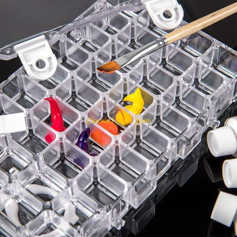 A3PC 24/36 그리드 수채화 보습 페인팅 팔레트 누출 방지 페인트 팔레트