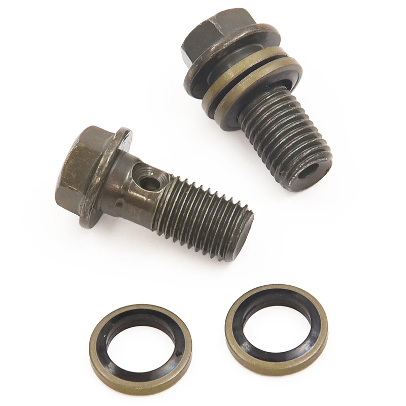 LING QI M10x1.25 Oil Pipe Screw Of Brake Pump Is Applicable To ATVs, Off-road Motorcycles, Karts, Etc,Aluminium Alloy