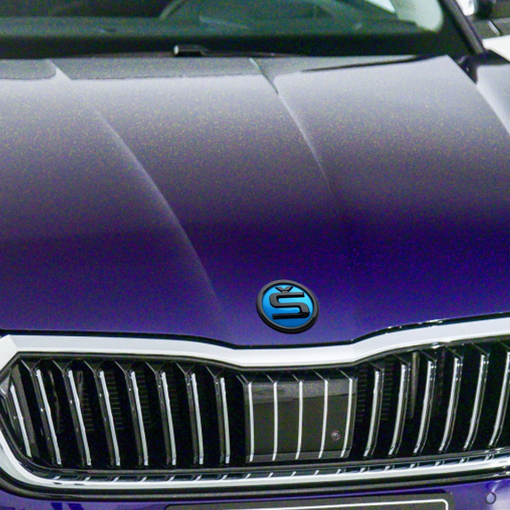 80/90/100mm Auto-Frontmotorhauben-Logo-Ersatz-Aufkleber Kofferraum-Emblem für Skoda S Logo Octavia Mk3 Fabia 2 Superb 2 Kamiq Kodiaq VRS – Detail 14