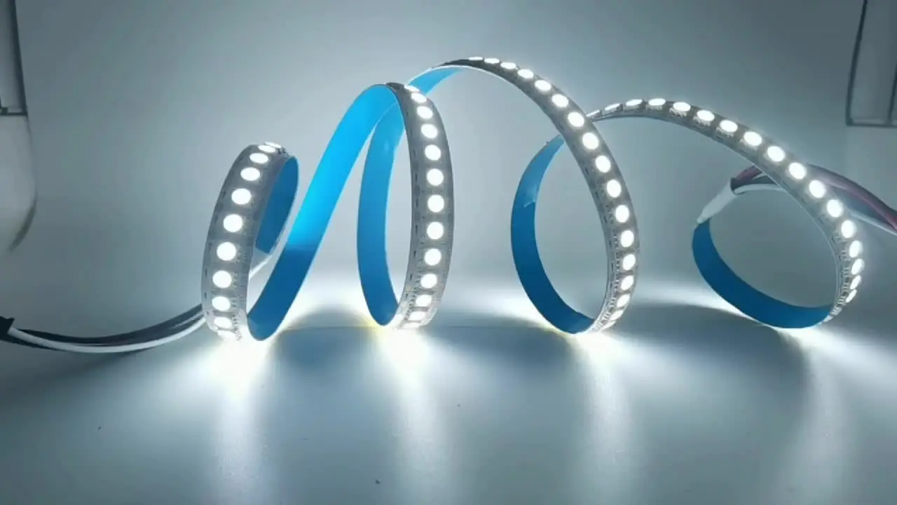 Tesfish 12V WS2815 LED Strip Light, 5 m RGB Dual Signal LED Pixel Strip SMD 5050 300 LEDs IP30 Full Color Individueel adresseerbare programmeerbare LED lichtstrip voor DIY reclamedecoratie