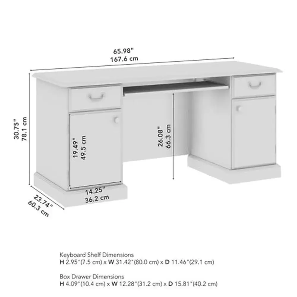 Arlington Computer Desk Storage Keyboard Tray Harvest Cherry Traditional Workspace Professional Office Durable Thermally Fused