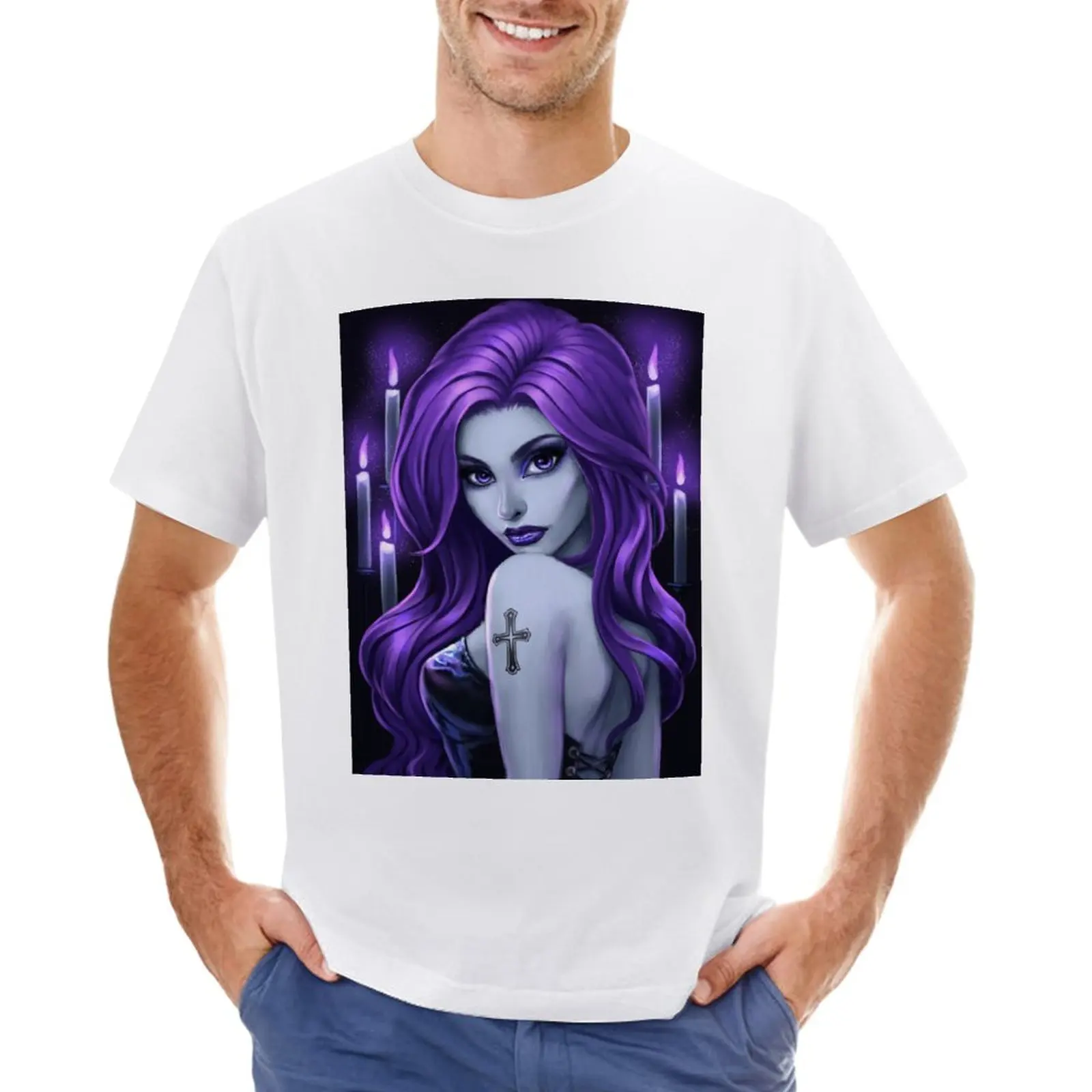 

Goth Beauty - Purple T-Shirt cute clothes summer top oversized t shirt men