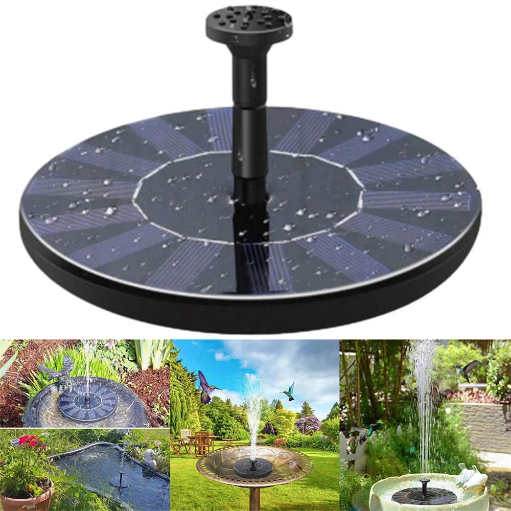 

13/16cm Solar Fountain Floating Pump Water Feature Garden Pool Pond Outdoor For Bird Bath Fish Tank Small Pond Garden Decoration