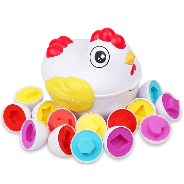 Œufs de poule intelligents pour bébé, jouet éducatif d'apprentissage, jeu  de trieurs de formes assorties, jouets œufs Montessori, cadeaux pour  enfants - AliExpress