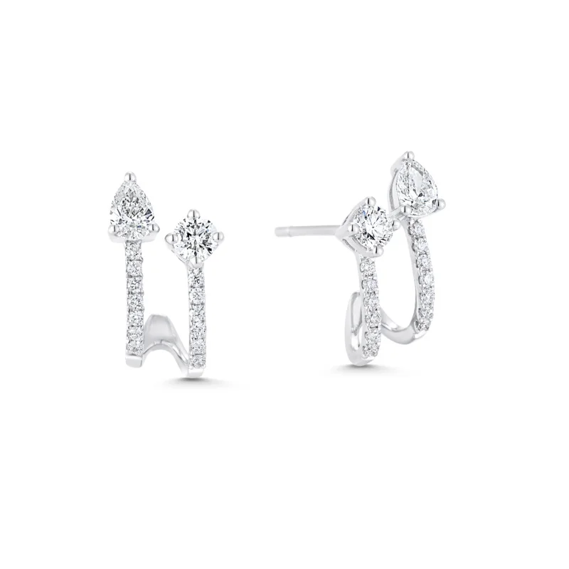 CRMYA Unique gold-plated CZ Stud Earrings For Women Cubic Zirconia Pendientes Boho Luxury Fashion Jewelry