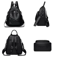 2026 Sac à Dos de Luxe pour Femme avec Logo Métallique Exquis, Sac à Dos de Créateur Multifonctionnel Grande Capacité, Sac à Dos pour Livres 3