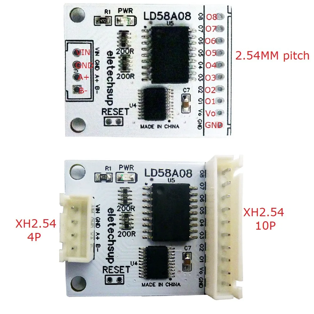 

8 Channel Controller Module RS485 to PWM Output Darlington Transistor Driver Module for Multilayer Signal Lights Warning Alarm