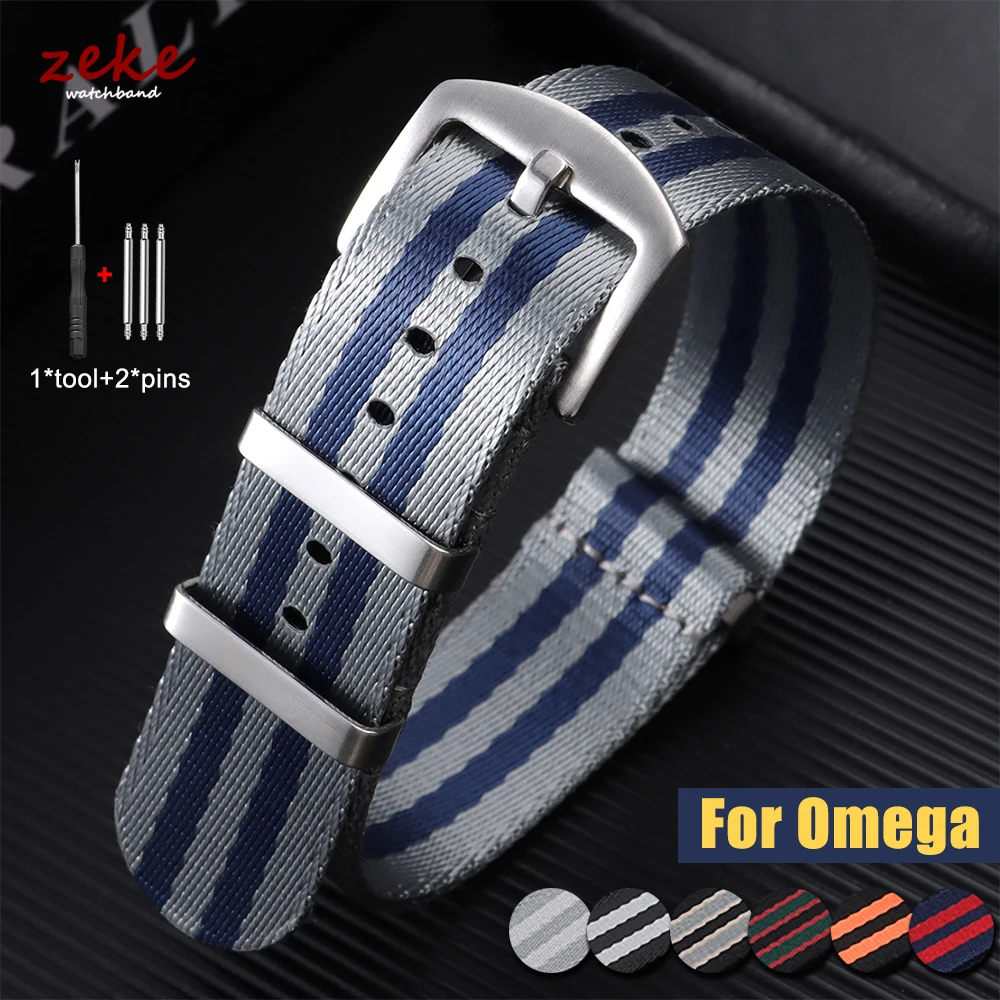 Men's Comfortable Soft Nylon Watch Band - Military Sports Strap Replacement Bracelet, 20mm/22mm