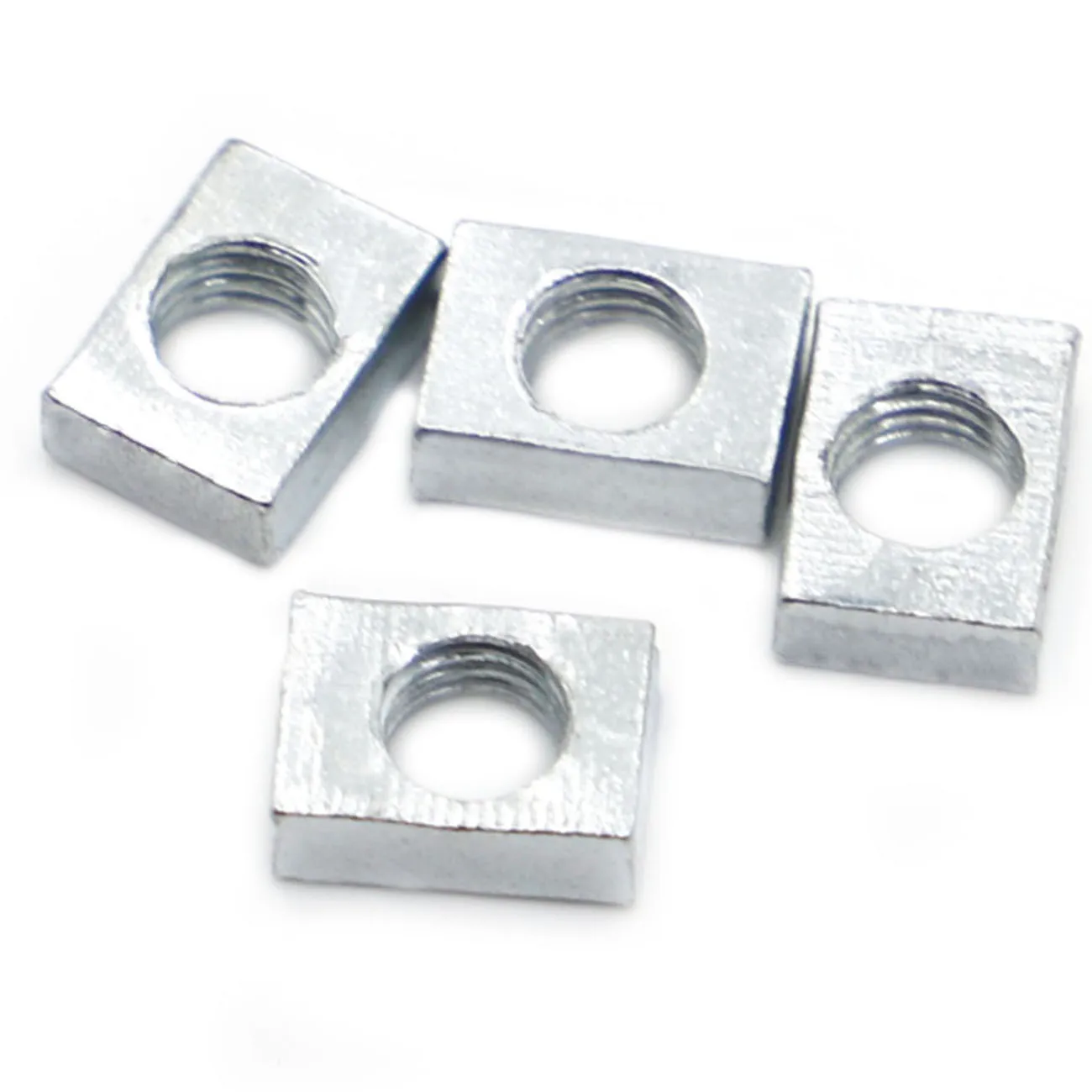 5-50pcs Square Nut M3 M4 M5 M6 M8 Rectangular Nuts Aluminum Profile Accessory Slider Block Thin Carbon Steel Countersunk Nut