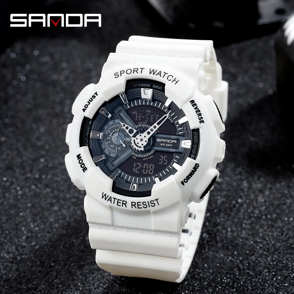 Sanda New Style Korea Edition Youth Night Light Electronic Movement Fashion Fashion Student Watch 2