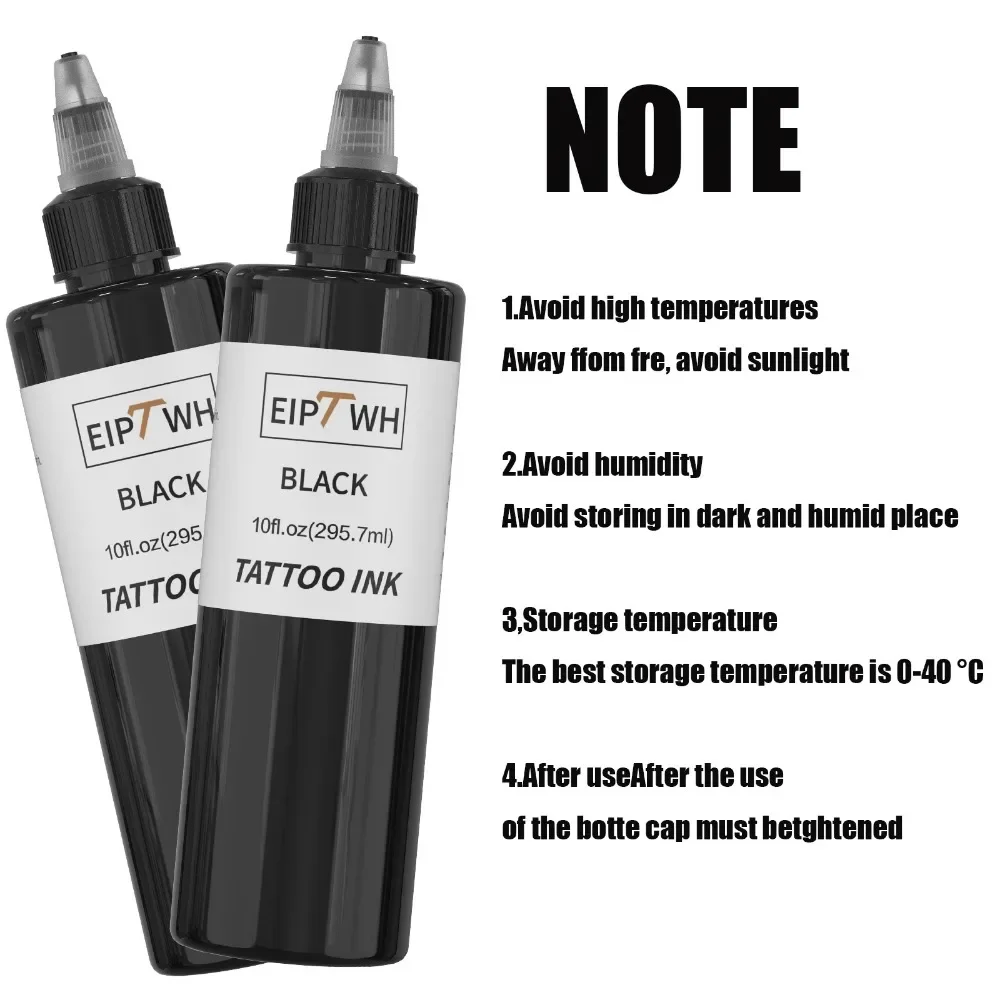 295.7ml EIPTWH Black Tattoo Ink Pigment Secant Black And Totem Professional DIY Tattoo Pigment Permanent Body Art