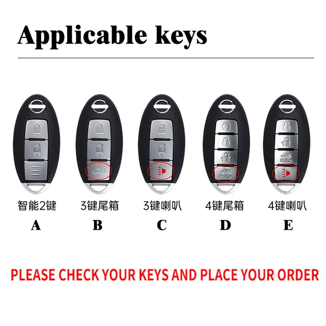 Car Remote Key Case Cover Shell For Nissan Qashqai X-trail T32 T31 Juke J10 J11 Kicks Tiida Pathfinder Note Zinc Alloy - - Racext™️ - - Racext 4