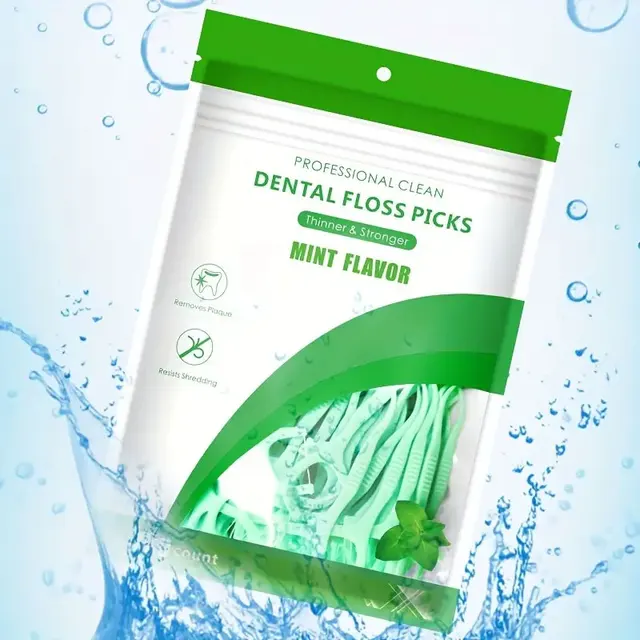 100 Count Dental Flossers Mint Gentle Clean Soft Floss With Superior Strength Cleaning Between Teeth Dental Floss Picks 2