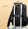 BOPAI Women Fashion Lightweight Commuter Backpack Business Cowhide Shoulder Bag Waterproof Nylon Bag 14 inch Computer Bag 5