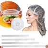 100Pcs Disposable Shower Caps Hotel Plastic Waterproof Headgear Women Transparent Beauty Hair Dye Salon Caps Elastic Bath Cap 1