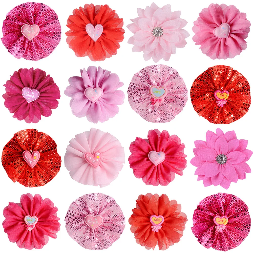 

96pcs Valentine's Day Pet Bowties Sliding Pet Dog Collar Accessories Small Dog Bow Tie Dog Accessories For Small Dogs Luxury