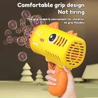35 hole children's handheld bubble blowing toy dinosaur cartoon electric bubble machine Gatling without battery and bubble water 5