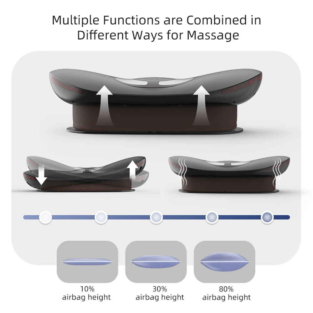 Electric Lumbar Traction Massager Height Adjustable Massage Waist Spine Support Back Massage Machine Relieve Waist